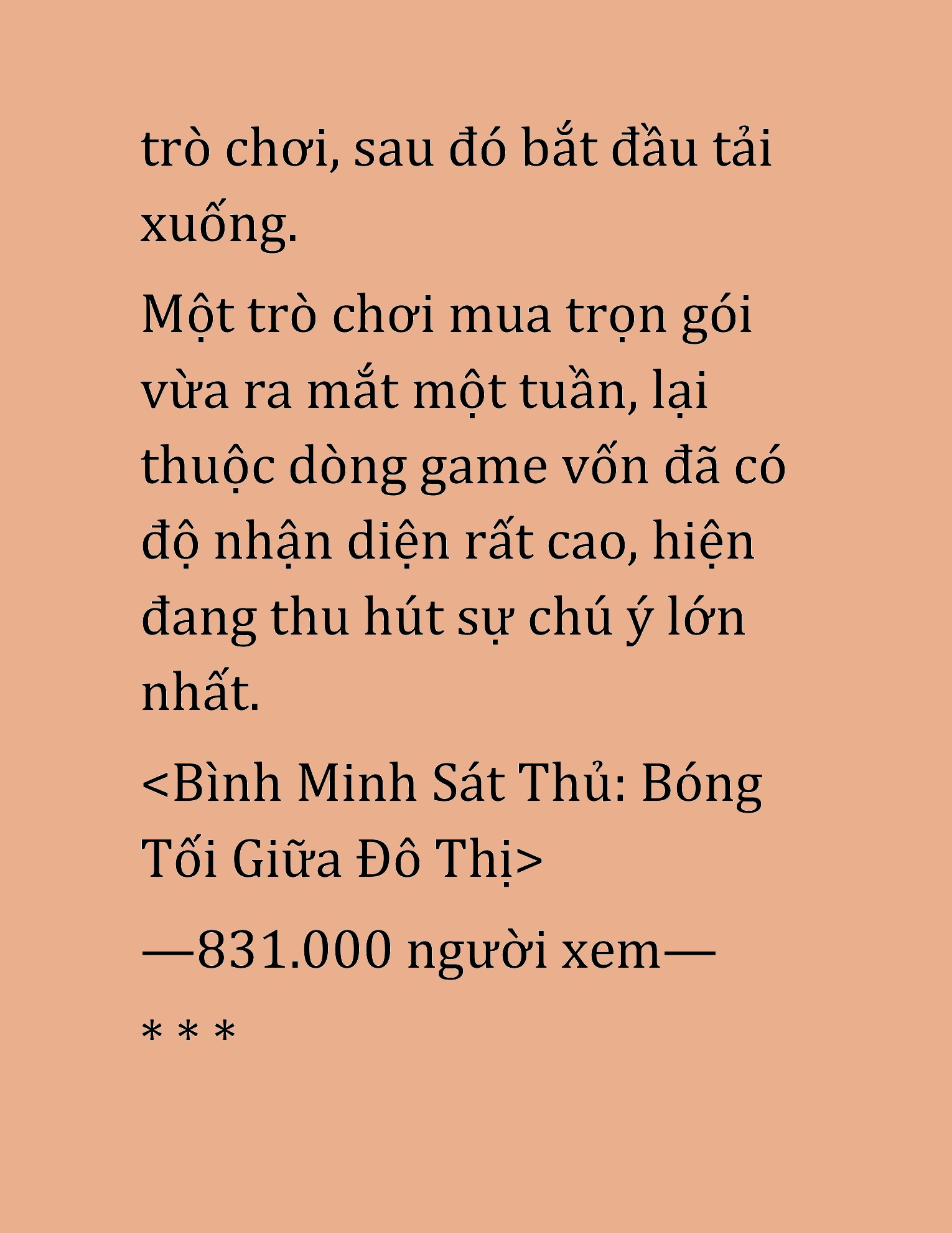 Đọc truyện HAT[NOVEL] Cao Thủ Kiếm Thuật Stream Game - Chap 3