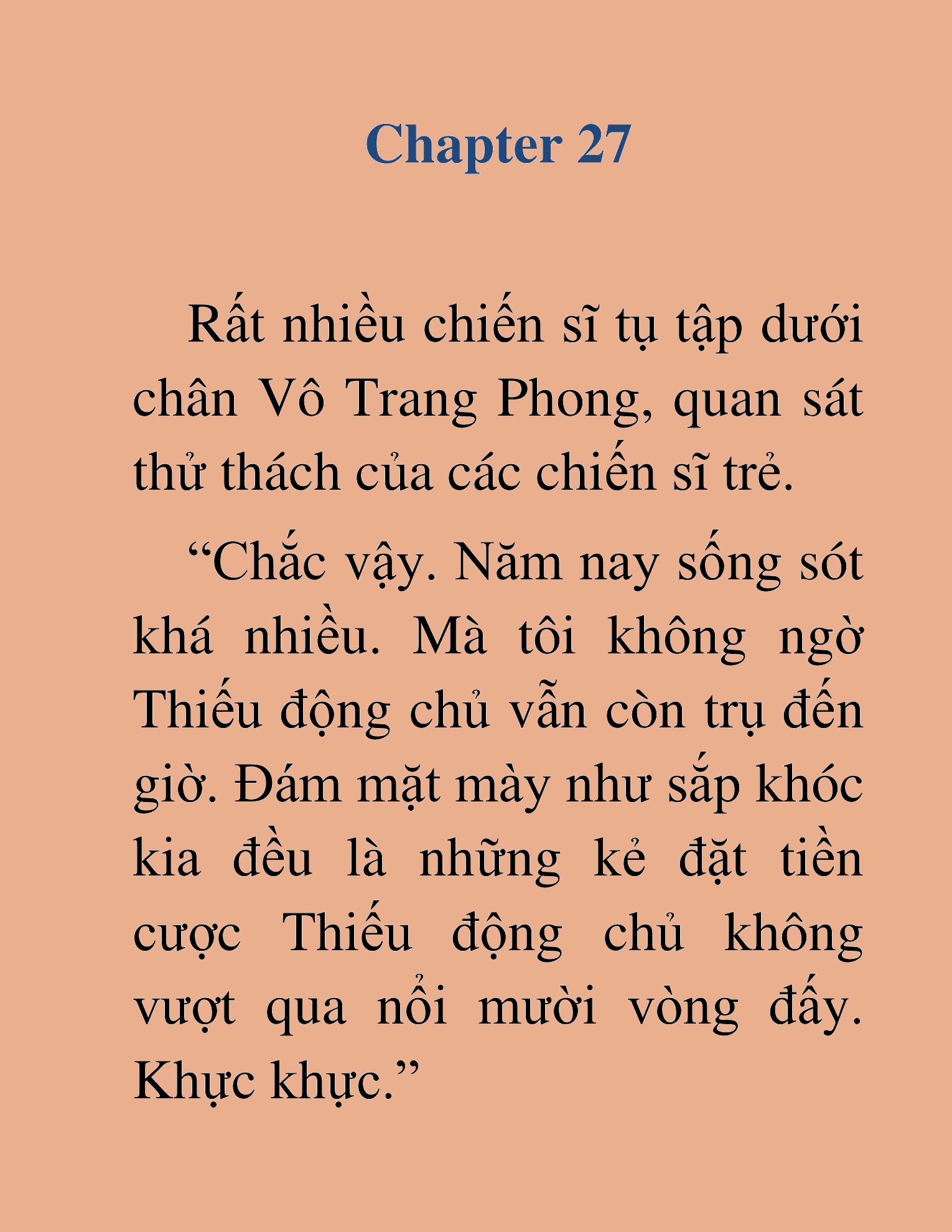 Đọc truyện HAT[NOVEL] Dã Thú Vô Song - Chap 27