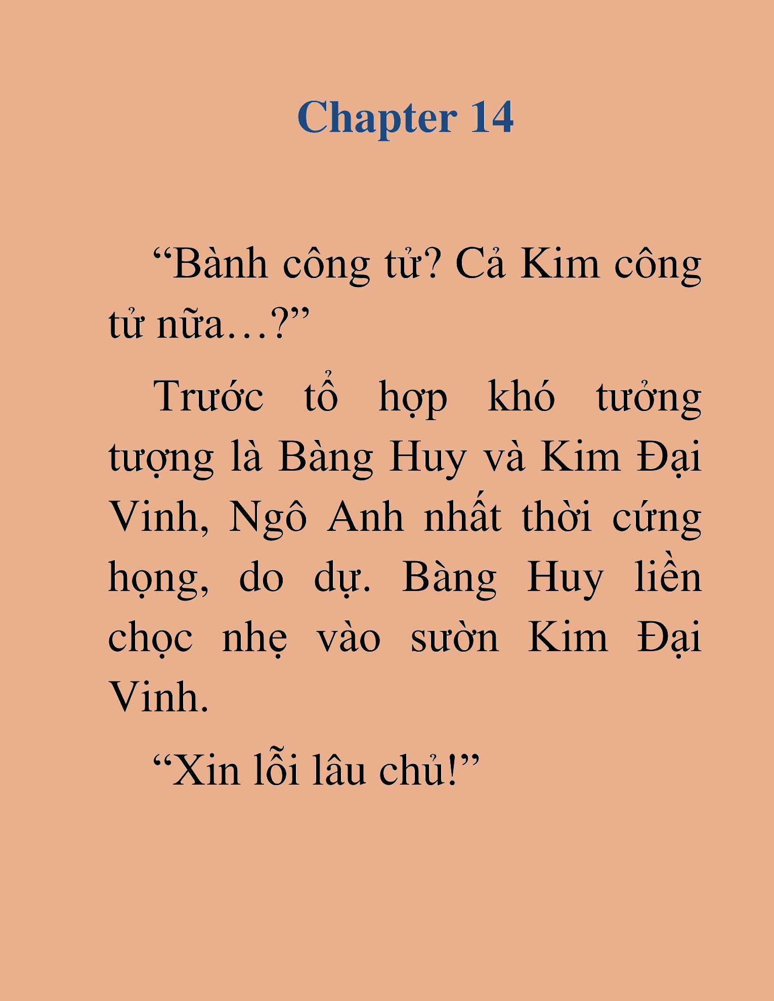 Đọc truyện HAT[novel] Đao Hoàng Hồi Quy: Biến Loạn Bàng Gia - Chap 14