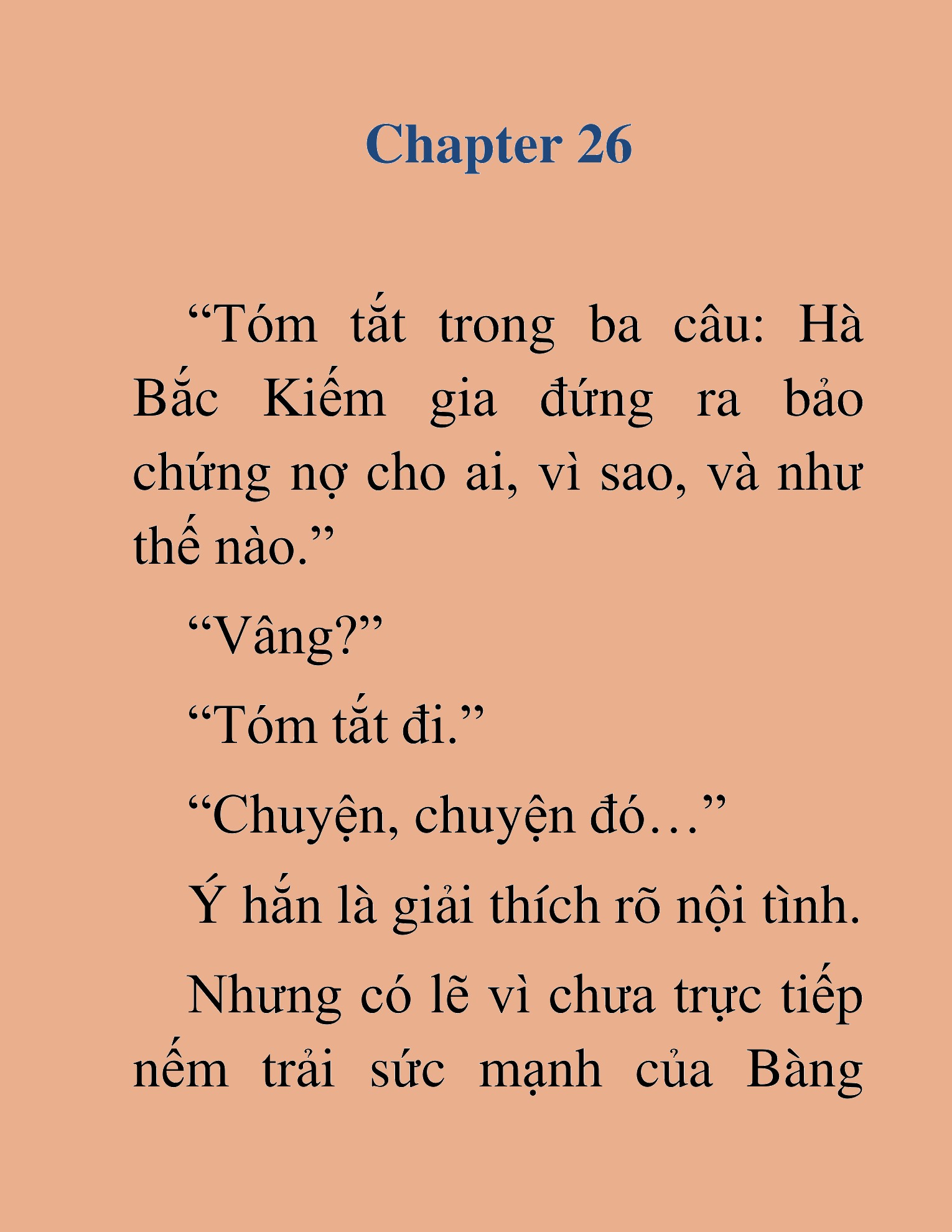 Đọc truyện HAT[novel] Đao Hoàng Hồi Quy: Biến Loạn Bàng Gia - Chap 26
