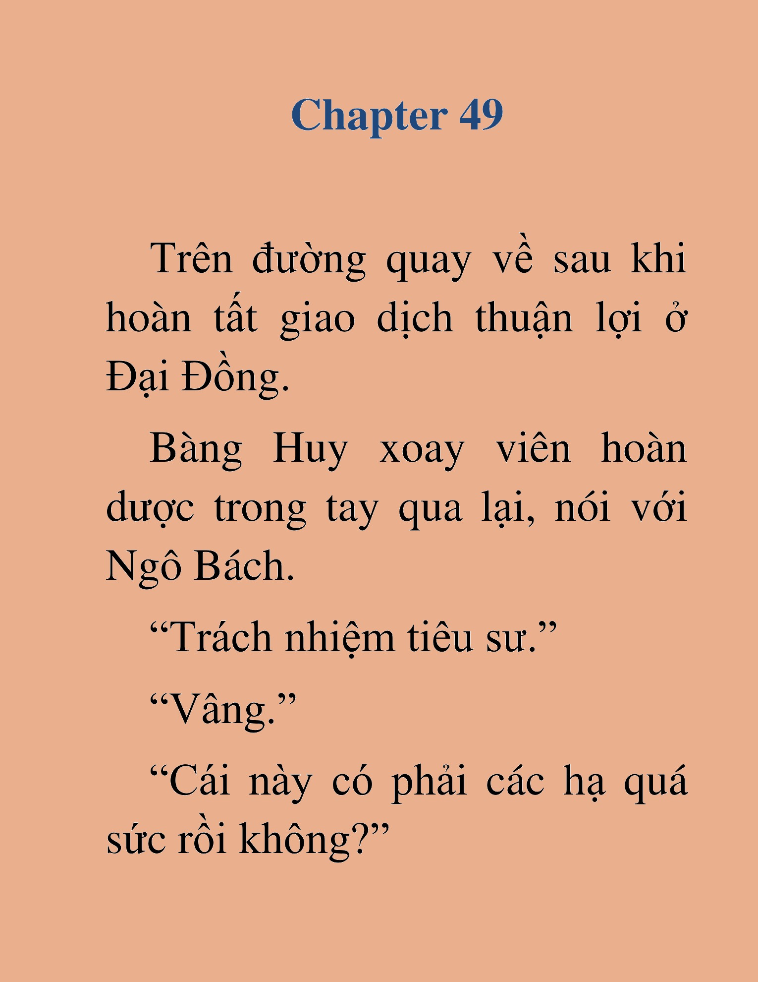 Đọc truyện HAT[novel] Đao Hoàng Hồi Quy: Biến Loạn Bàng Gia - Chap 49