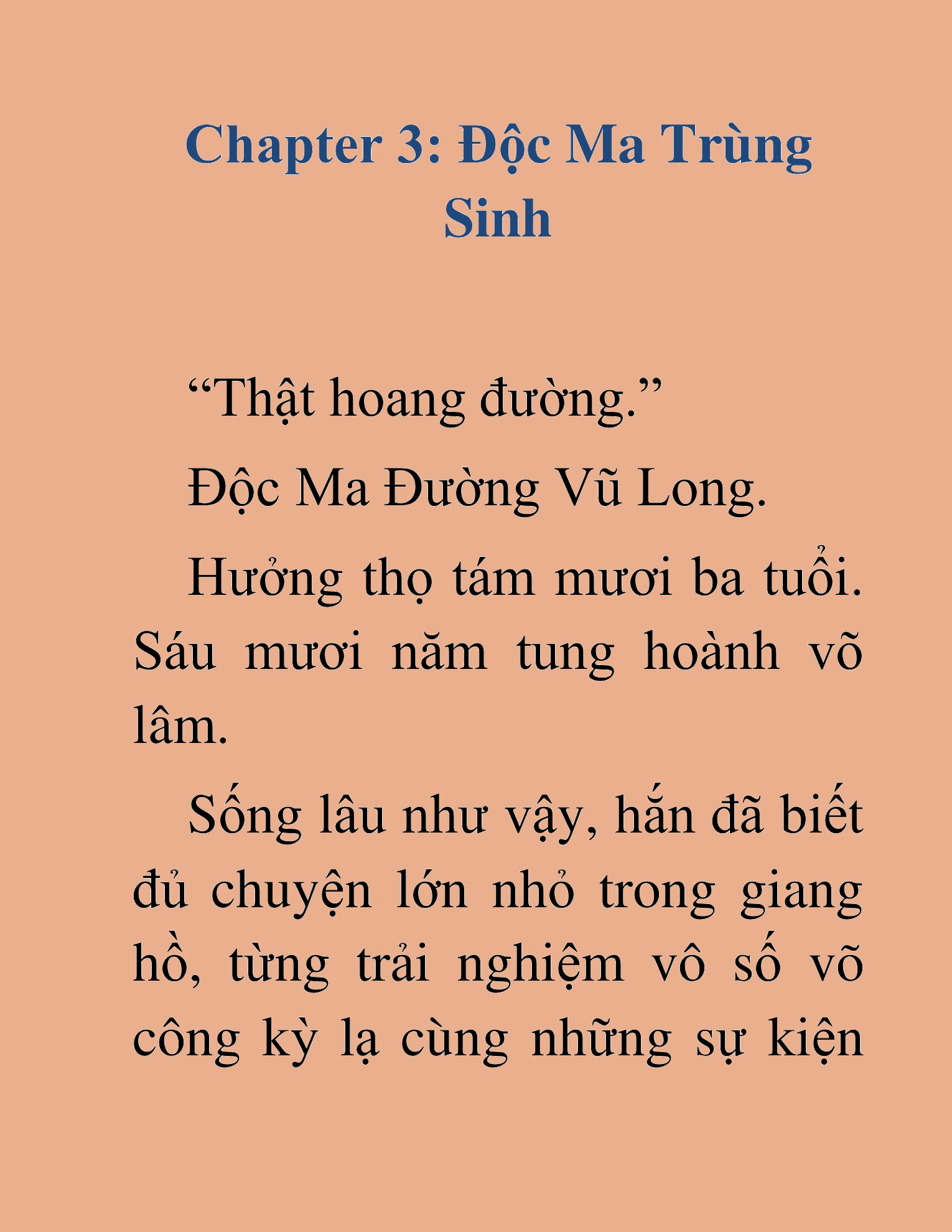 Đọc truyện HAT[NOVEL] Độc Ma Trùng Sinh - Chap 3