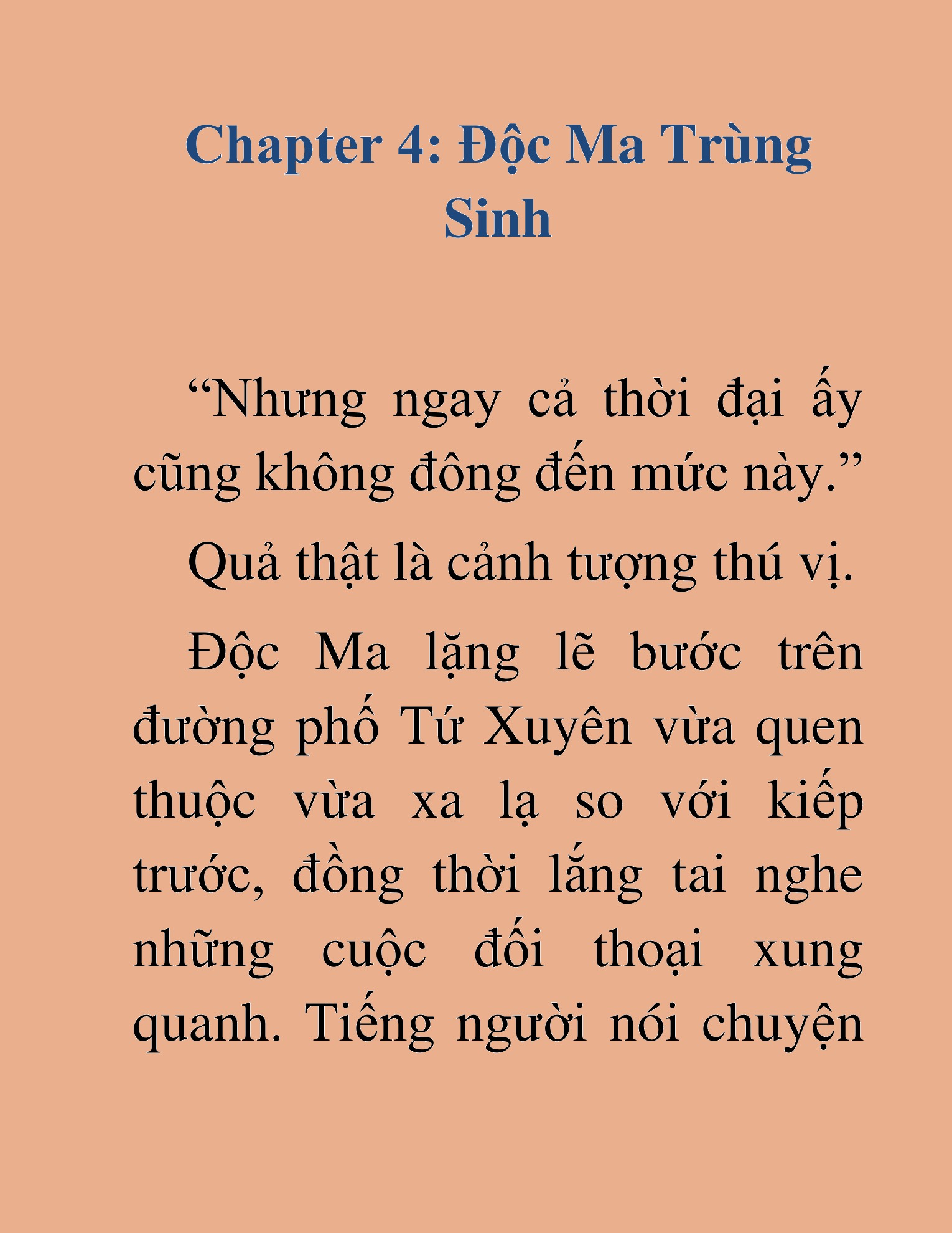 Đọc truyện HAT[NOVEL] Độc Ma Trùng Sinh - Chap 4
