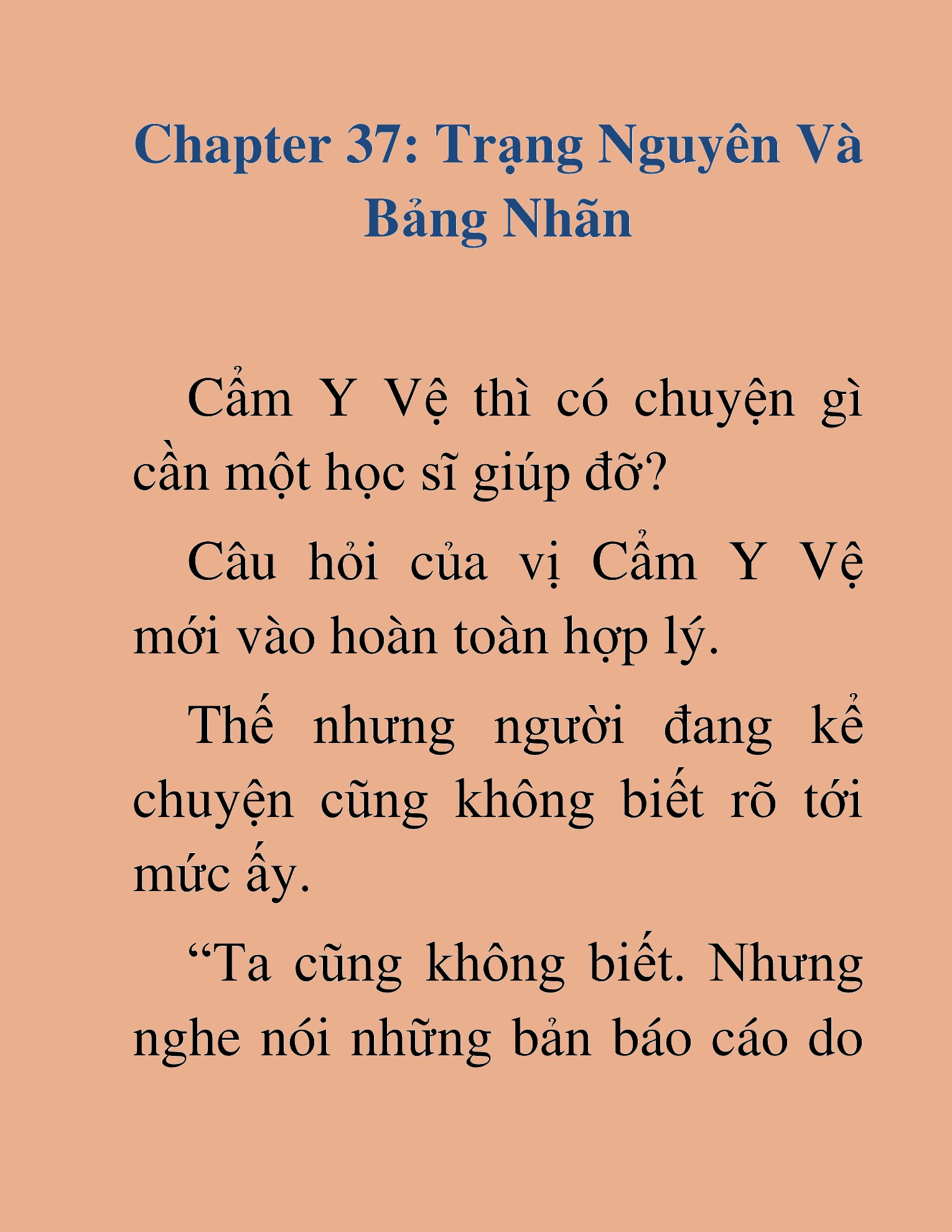 Đọc truyện HAT[NOVEL] Học Sĩ Kiếm - Chap 37