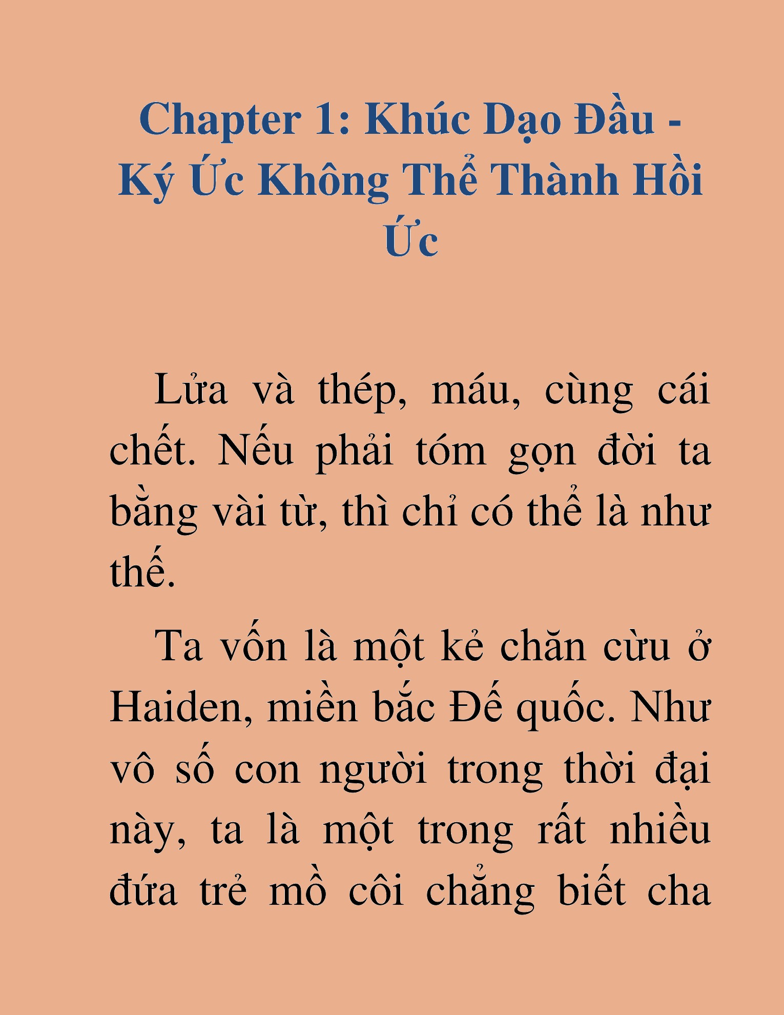 Đọc truyện HAT[NOVEL] Khúc Ca Của Dũng Giả - Chap 1