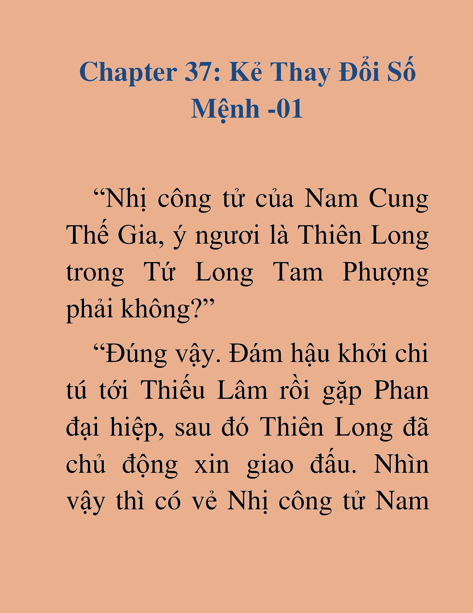 Đọc truyện HAT[NOVEL] Kiếm Thần Tái Xuất - Chap 37