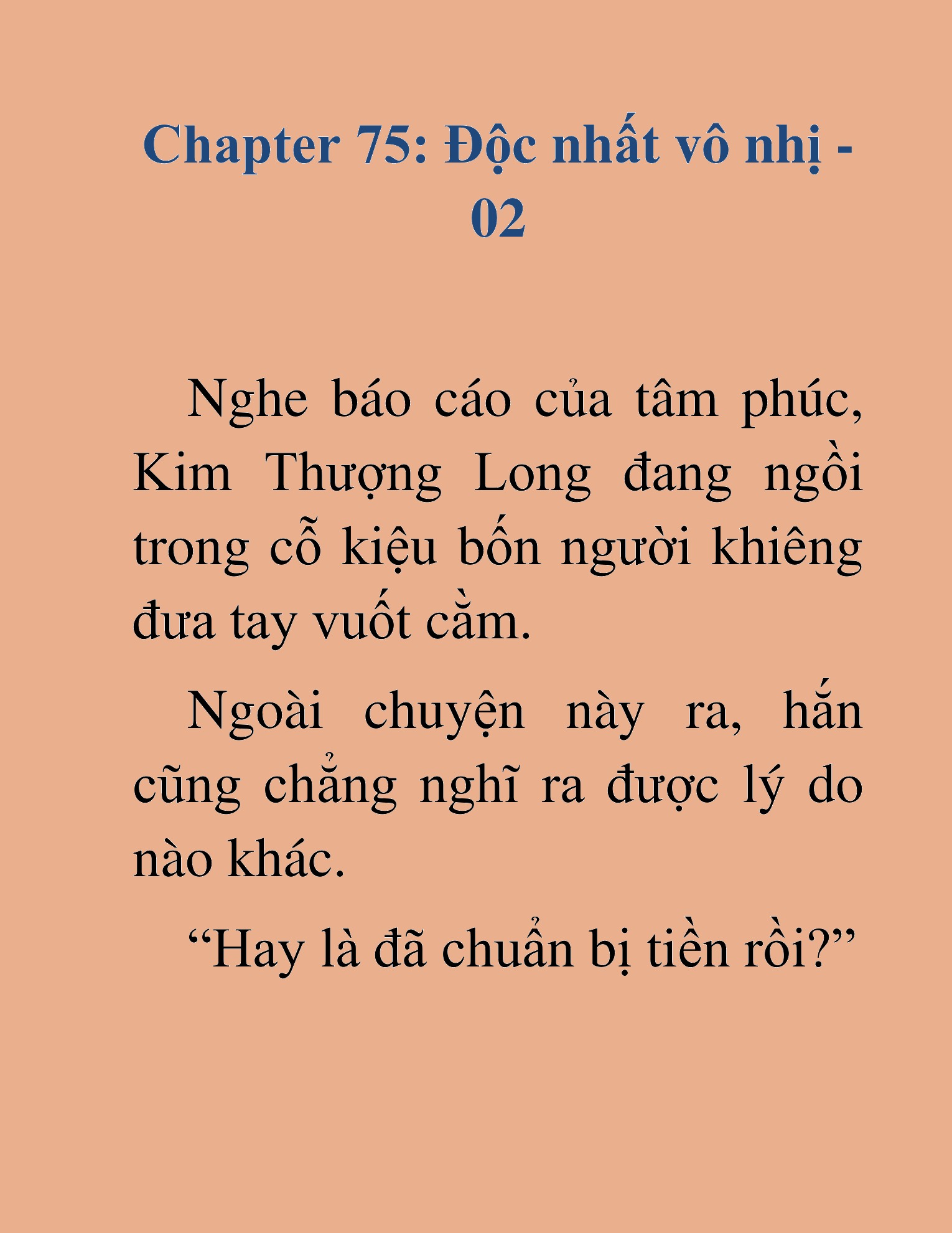 Đọc truyện HAT[NOVEL] Kiếm Thần Tái Xuất - Chap 75