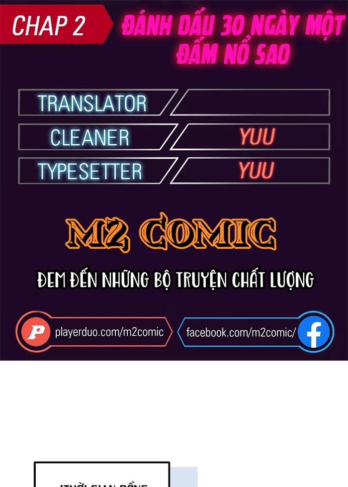 Đọc truyện [M2 Comic] Đánh Dấu 30 Ngày 1 Đấm Nổ Sao - Chap 2
