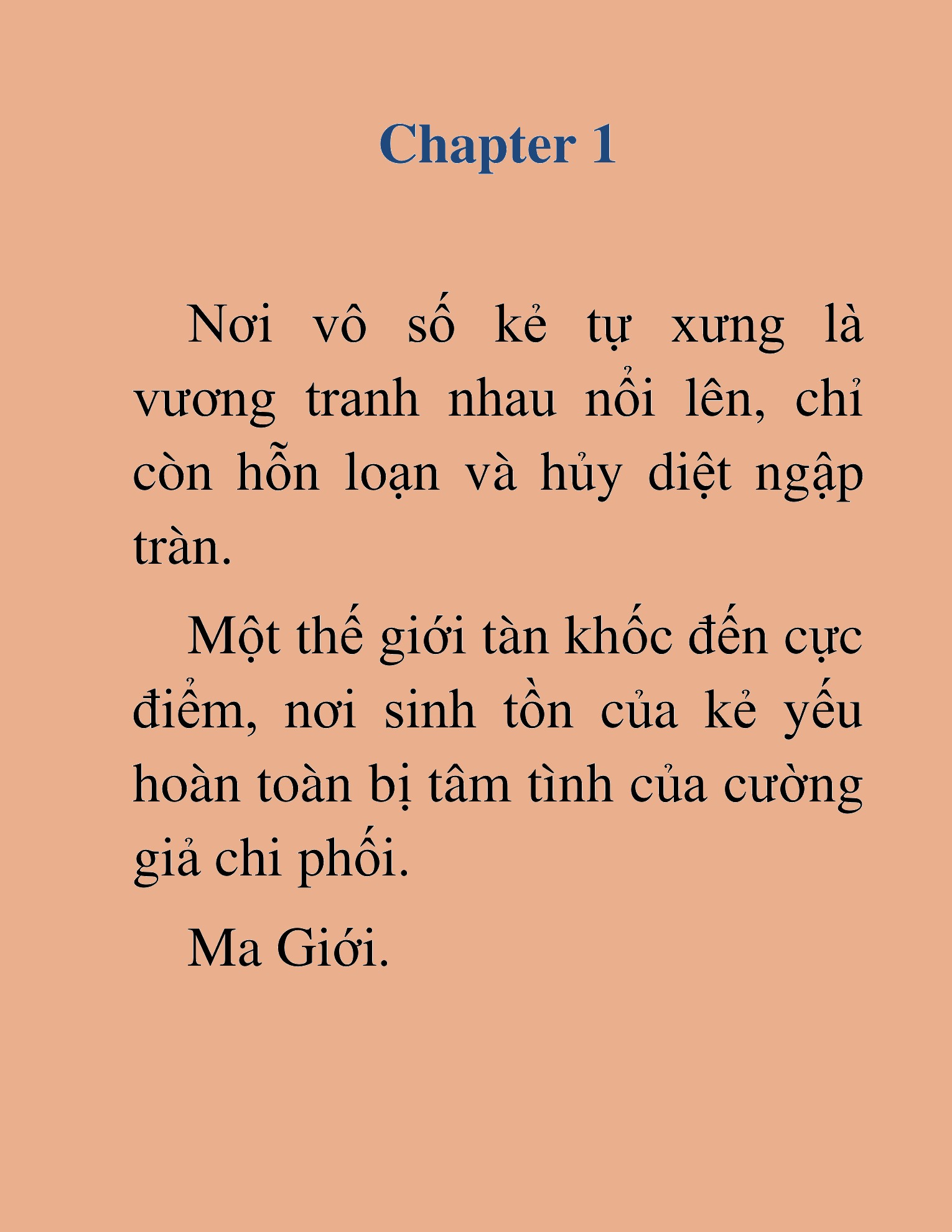Đọc truyện HAT[NOVEL] Ma Đế Hồi Quy - Chap 1
