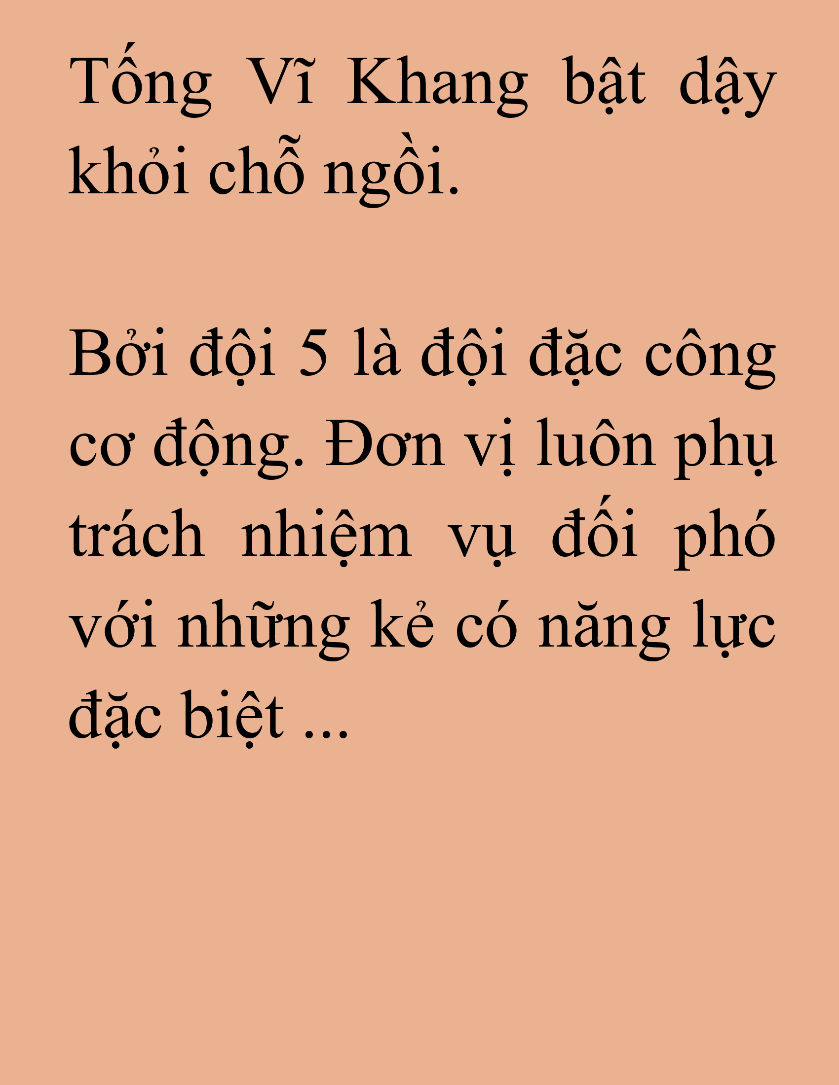 Đọc truyện SNVT[NOVEL] Ma Thần Giáng Lâm - Chương 23: Đội Đặc Công Cơ Động Số Năm.