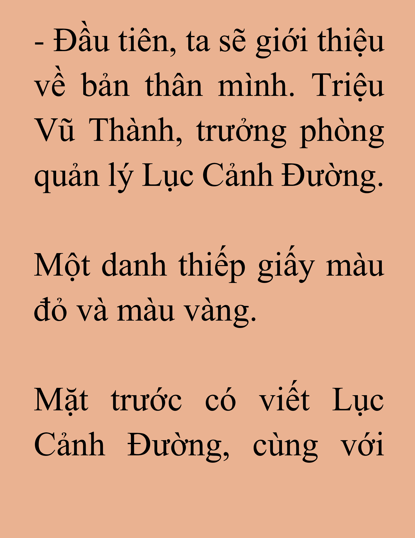 Đọc truyện SNVT[NOVEL] Ma Thần Giáng Lâm - Chương 41: Lục Cảnh Đường. (1)