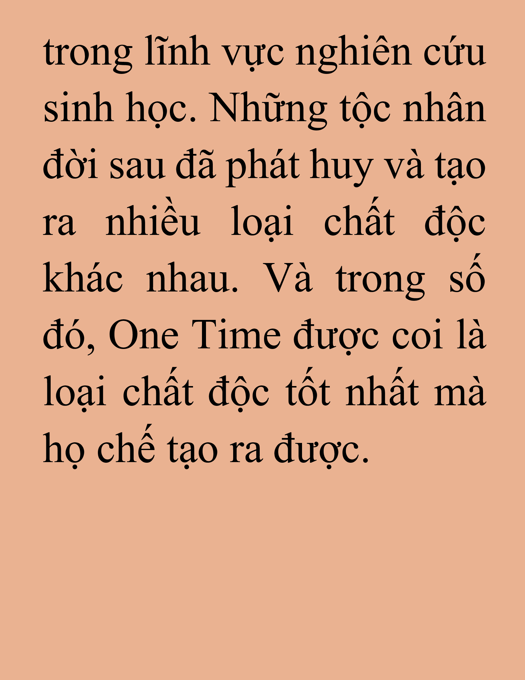 Đọc truyện SNVT[NOVEL] Ma Thần Giáng Lâm - Chương 48: Chất Độc One Time.