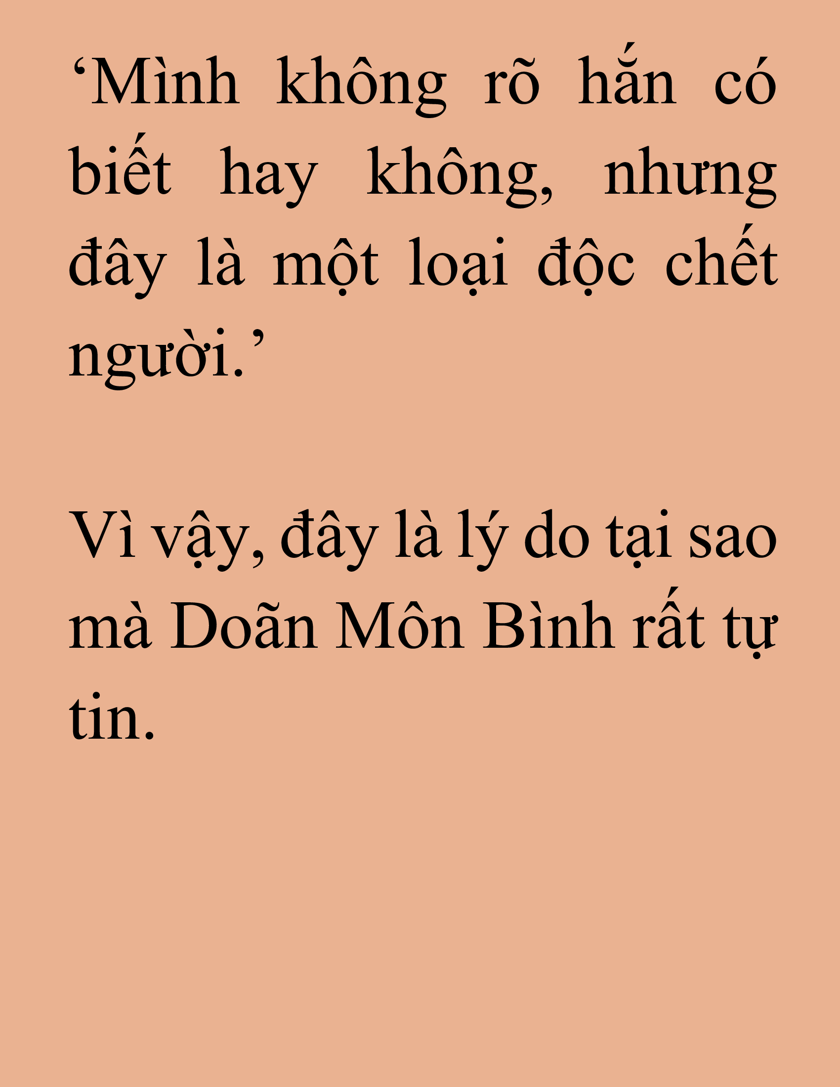 Đọc truyện SNVT[NOVEL] Ma Thần Giáng Lâm - Chương 48: Chất Độc One Time.