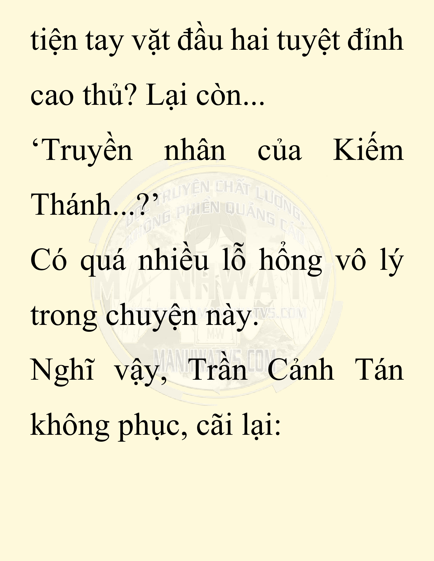 Đọc truyện SNVT[NOVEL] Thiên Hạ Đệ Nhất Nhân Đã Chết - Chap 25: Thiên Hạ Đệ Nhất Nhân Vẫn Lạc