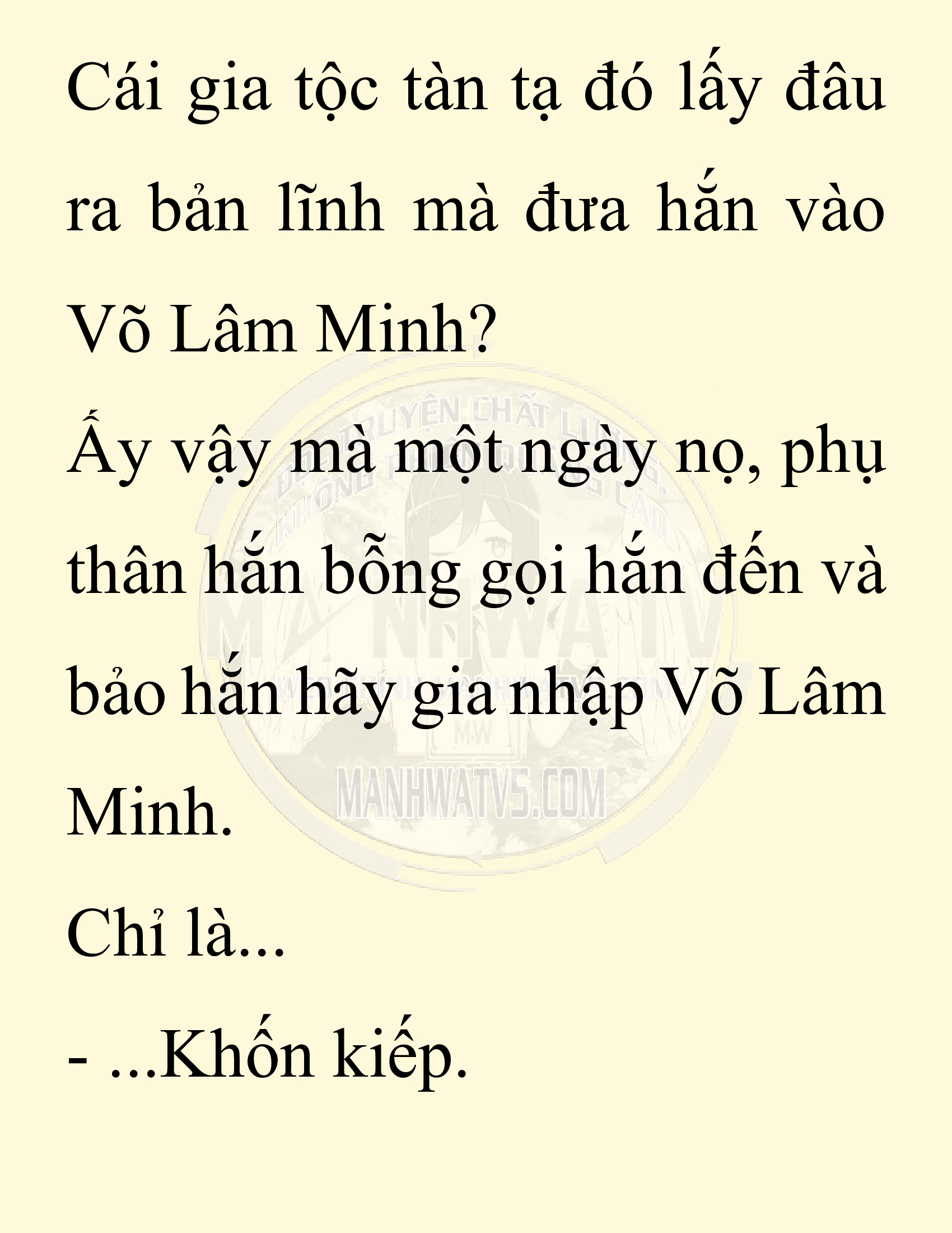 Đọc truyện SNVT[NOVEL] Thiên Hạ Đệ Nhất Nhân Đã Chết - Chap 4: Thiên Hạ Đệ Nhất Nhân Vẫn Lạc