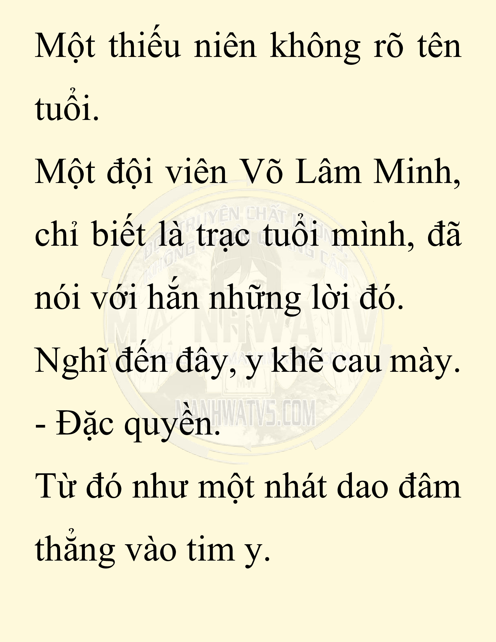 Đọc truyện SNVT[NOVEL] Thiên Hạ Đệ Nhất Nhân Đã Chết - Chap 6: Thiên Hạ Đệ Nhất Nhân Vẫn Lạc