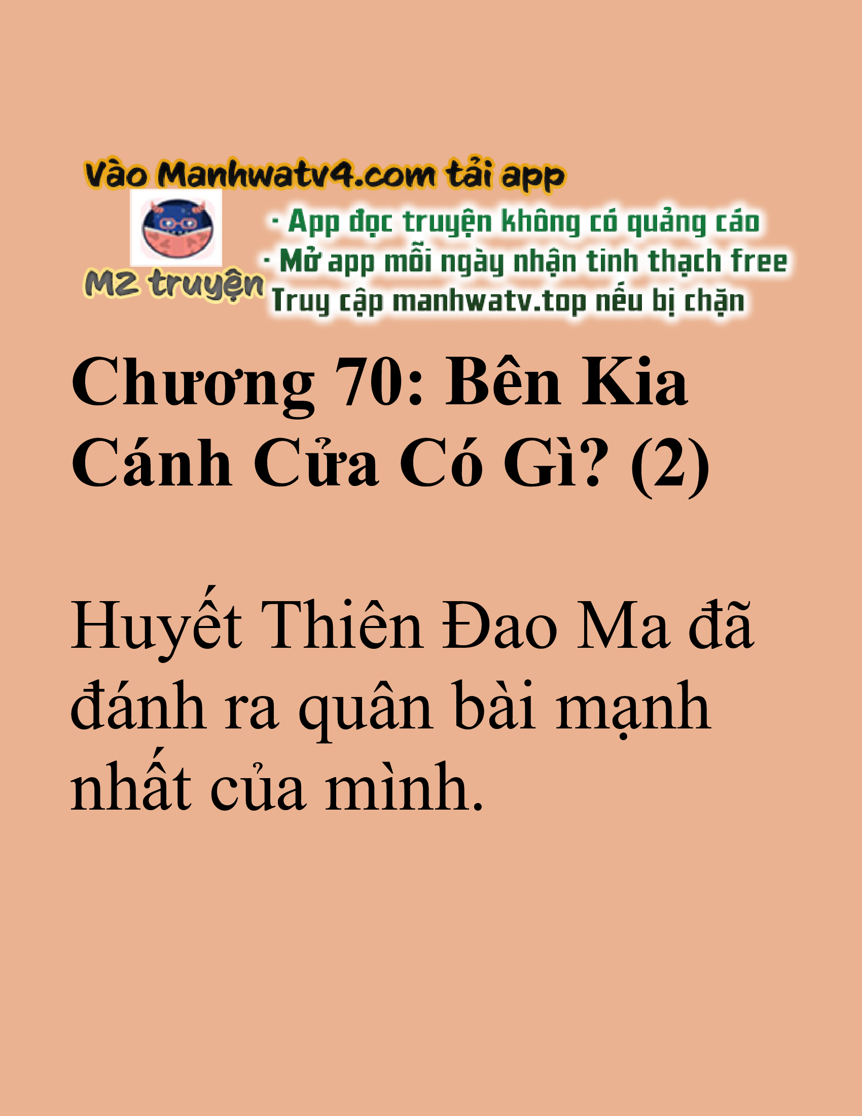Đọc truyện SNVT[NOVEL] Tuyệt Thế Hồi Quy - Chương 70: Bên Kia Cánh Cửa Có Gì