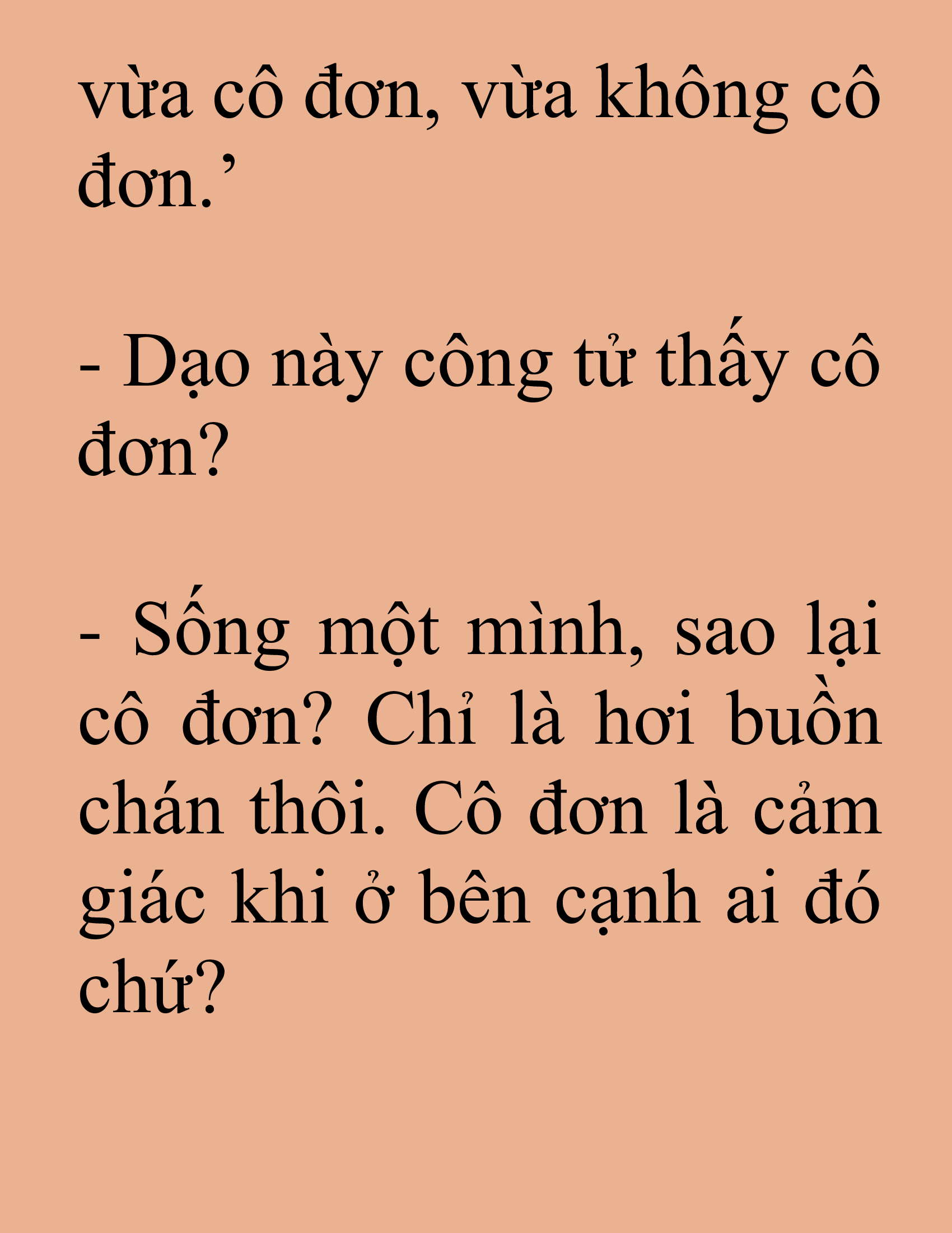 Đọc truyện SNVT[NOVEL] Tuyệt Thế Hồi Quy - Chương 92: Sống Một Mình, Sao Lại Cô Đơn