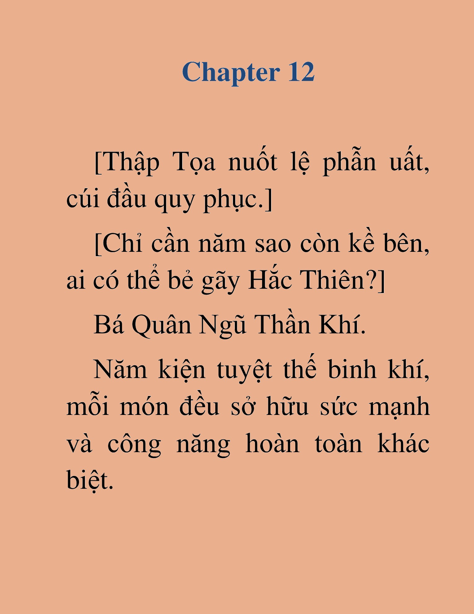 Đọc truyện HAT [NOVEL] Tà Bá Võ Thần - Chap 12