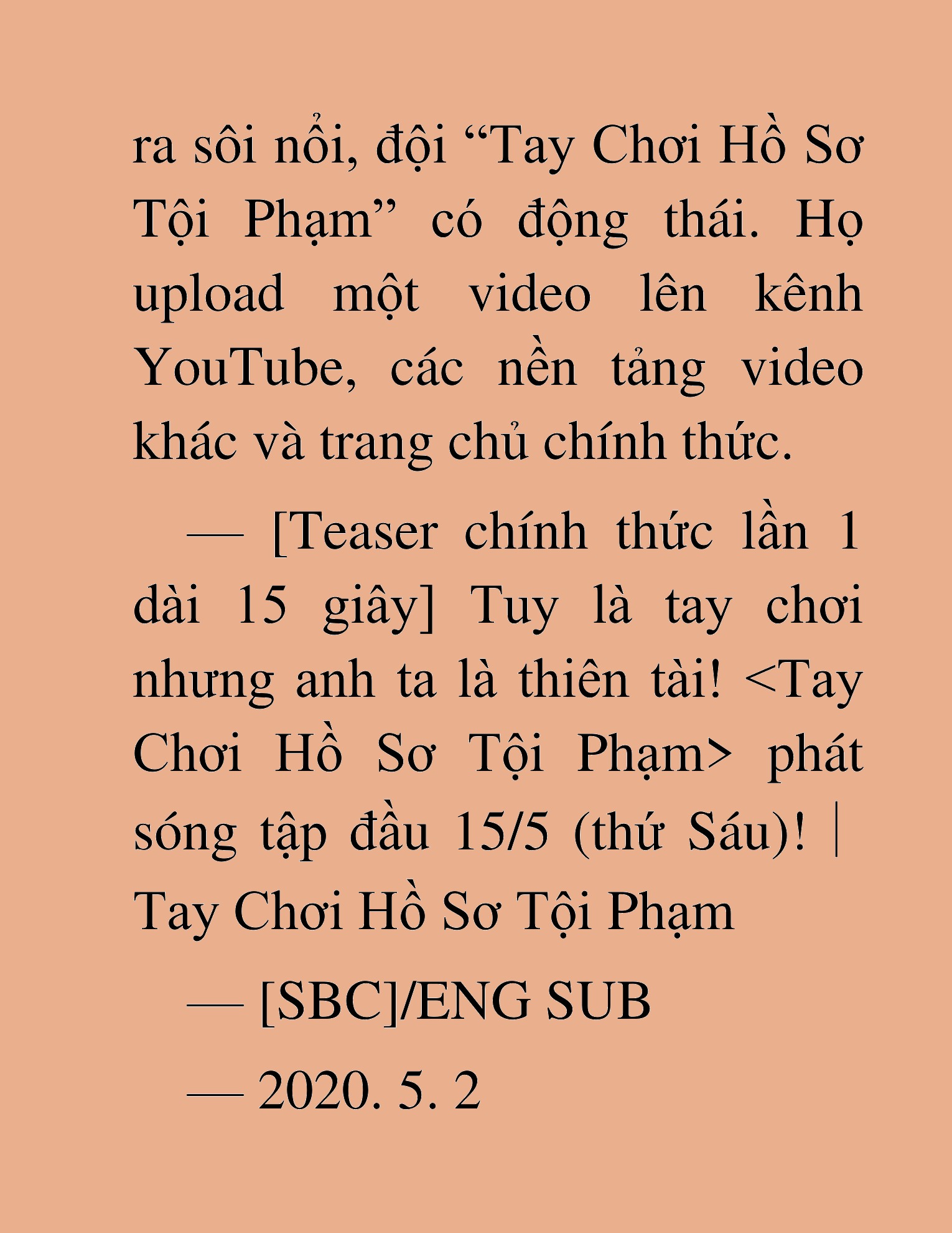 Đọc truyện HAT[NOVEL] Tôi Bị Hiểu Lầm Là Diễn Viên Thiên Tài Quái Vật - Chap 141