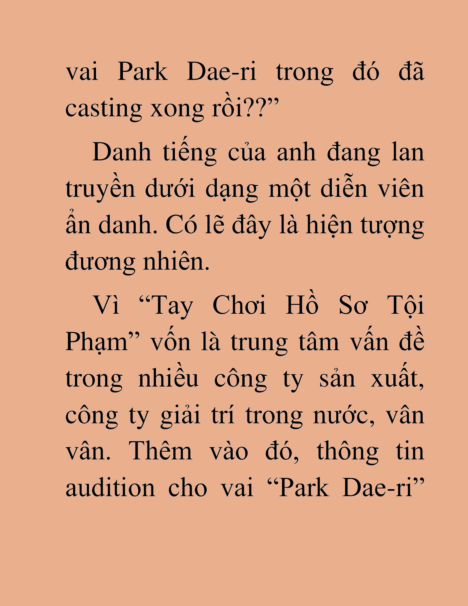 Đọc truyện HAT[NOVEL] Tôi Bị Hiểu Lầm Là Diễn Viên Thiên Tài Quái Vật - Chap 33