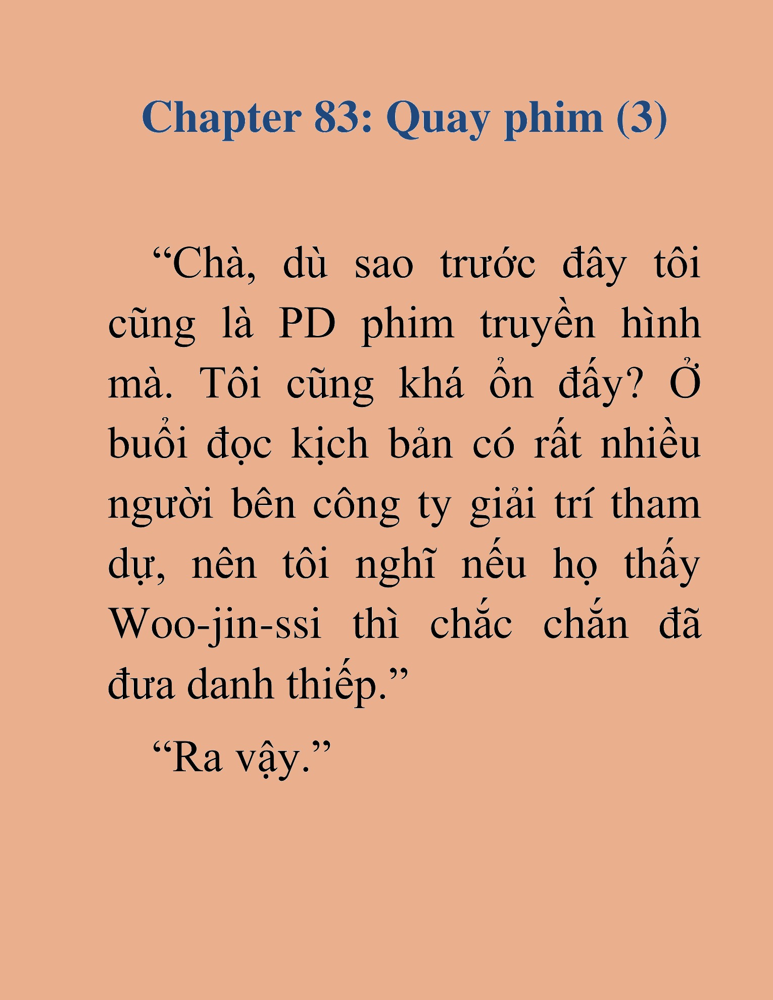 Đọc truyện HAT[NOVEL] Tôi Bị Hiểu Lầm Là Diễn Viên Thiên Tài Quái Vật - Chap 83