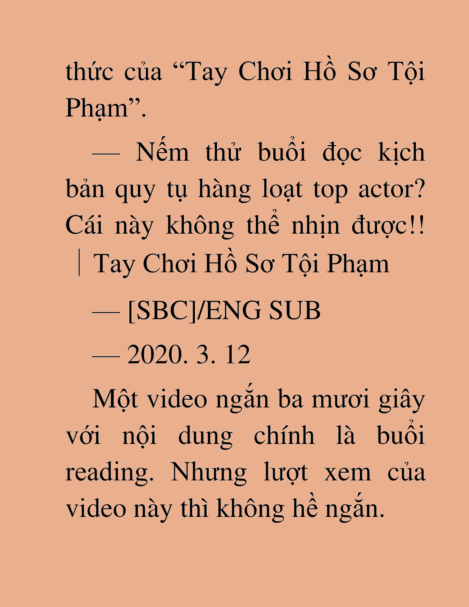 Đọc truyện HAT[NOVEL] Tôi Bị Hiểu Lầm Là Diễn Viên Thiên Tài Quái Vật - Chap 83