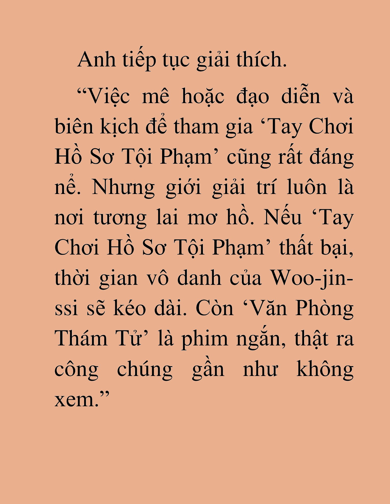 Đọc truyện HAT[NOVEL] Tôi Bị Hiểu Lầm Là Diễn Viên Thiên Tài Quái Vật - Chap 88