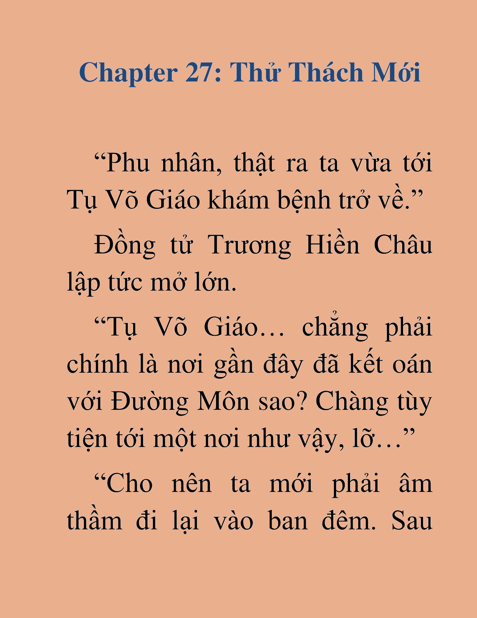 Đọc truyện HAT[NOVEL] Tụ Võ Giáo - Chap 27