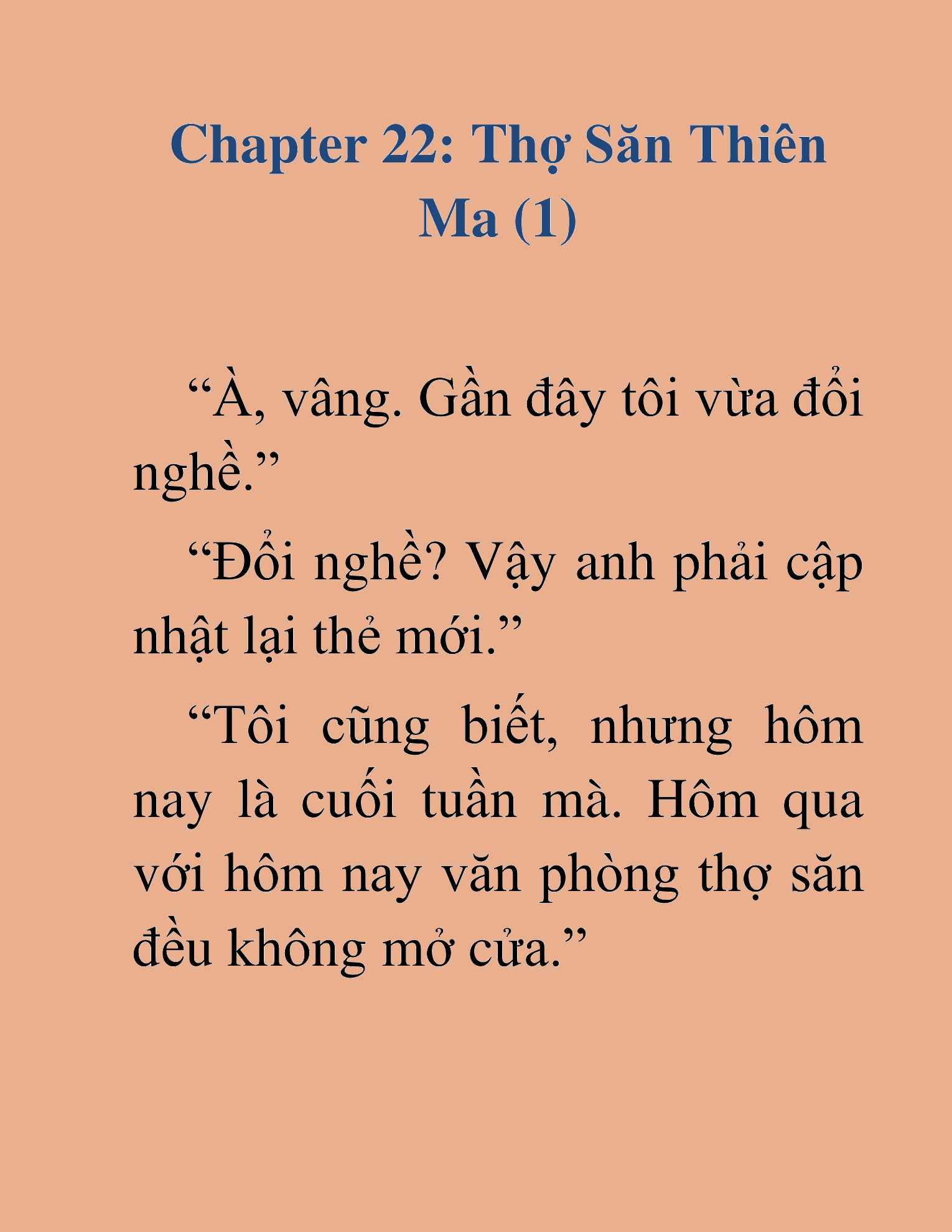 Đọc truyện HAT[NOVEL] Ứng Cử Viên Thiên Ma: Thợ Săn Nhìn Thấu Tiền Kiếp - Chap 22