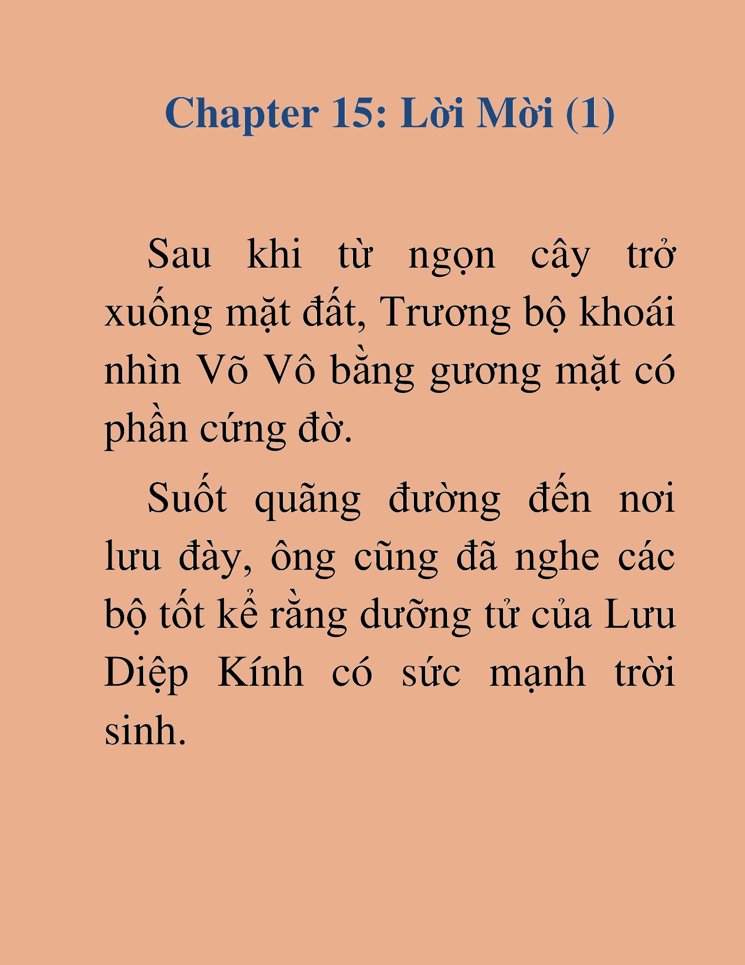 Đọc truyện HAT[NOVEL] Võ Vô Vô Địch - Chap 15