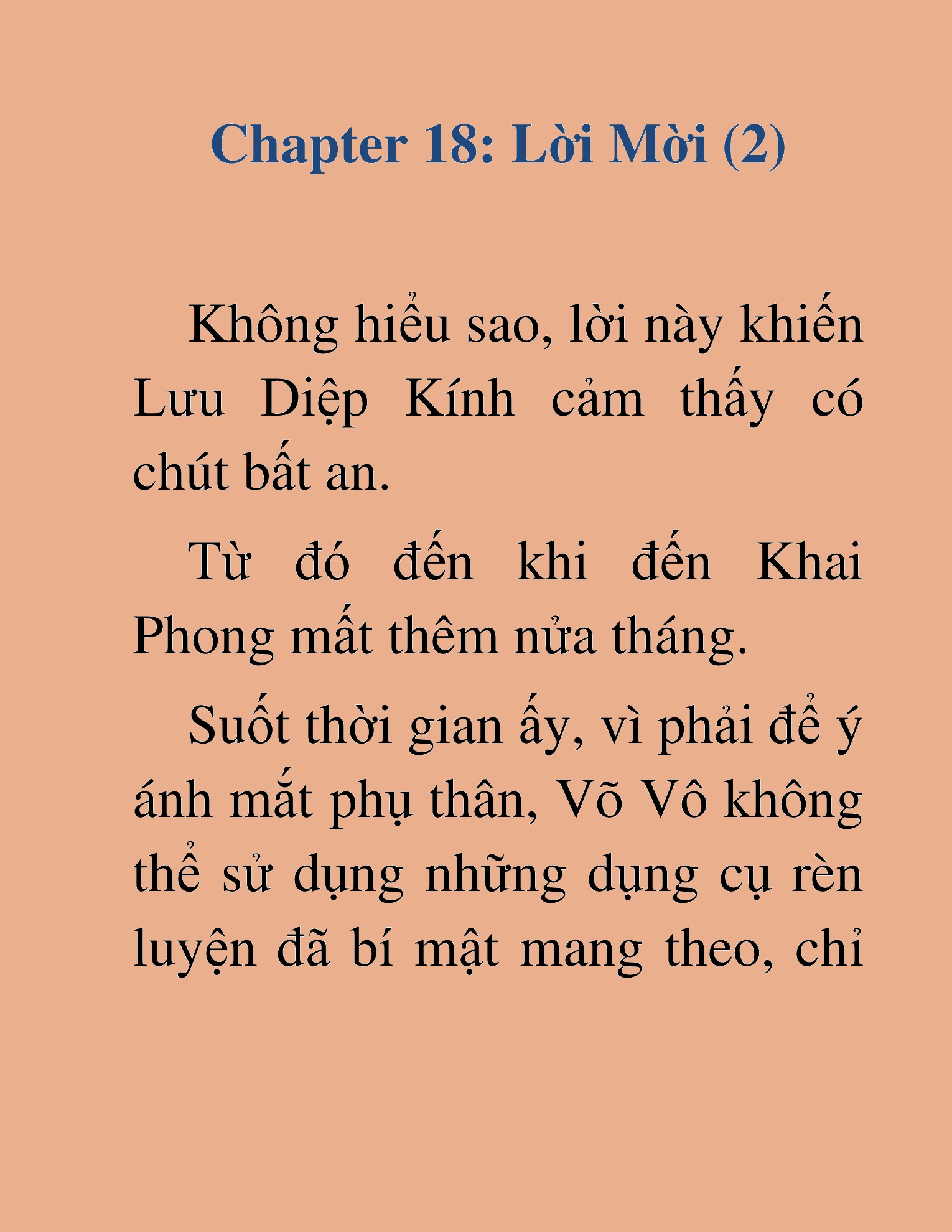 Đọc truyện HAT[NOVEL] Võ Vô Vô Địch - Chap 18