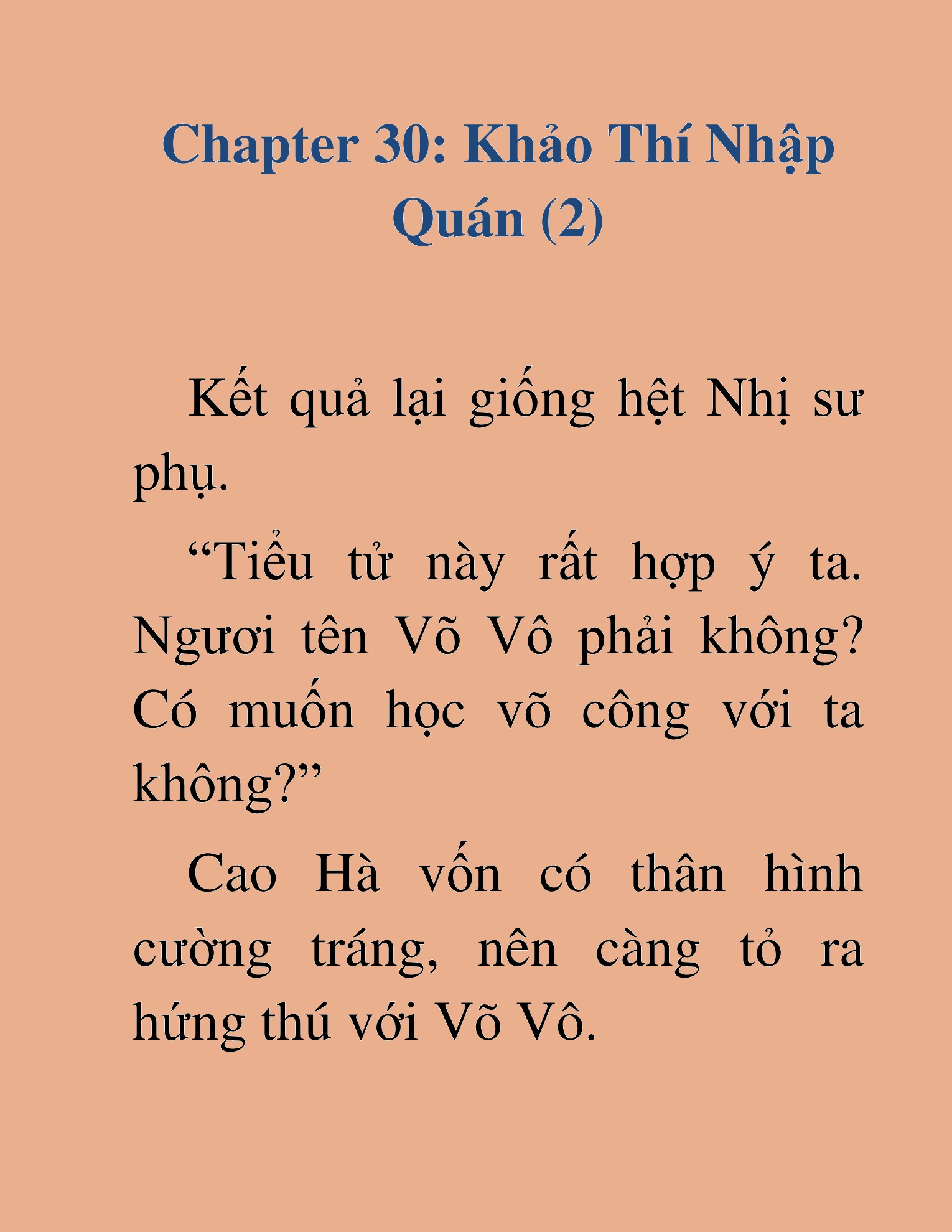 Đọc truyện HAT[NOVEL] Võ Vô Vô Địch - Chap 30