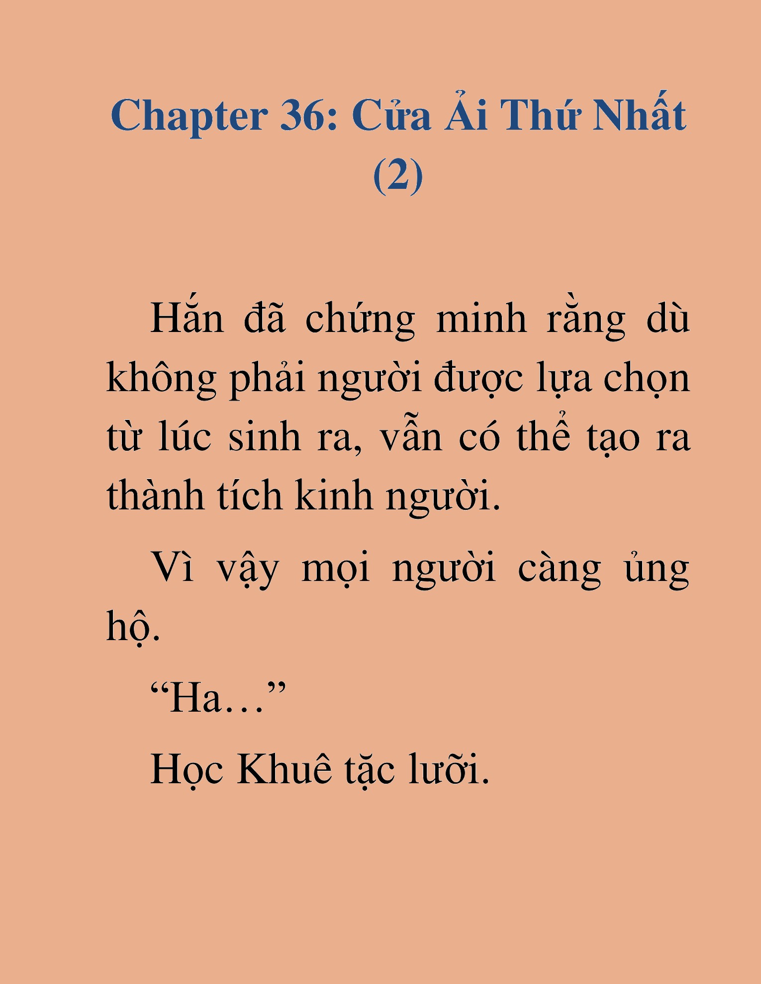 Đọc truyện HAT[NOVEL] Võ Vô Vô Địch - Chap 36