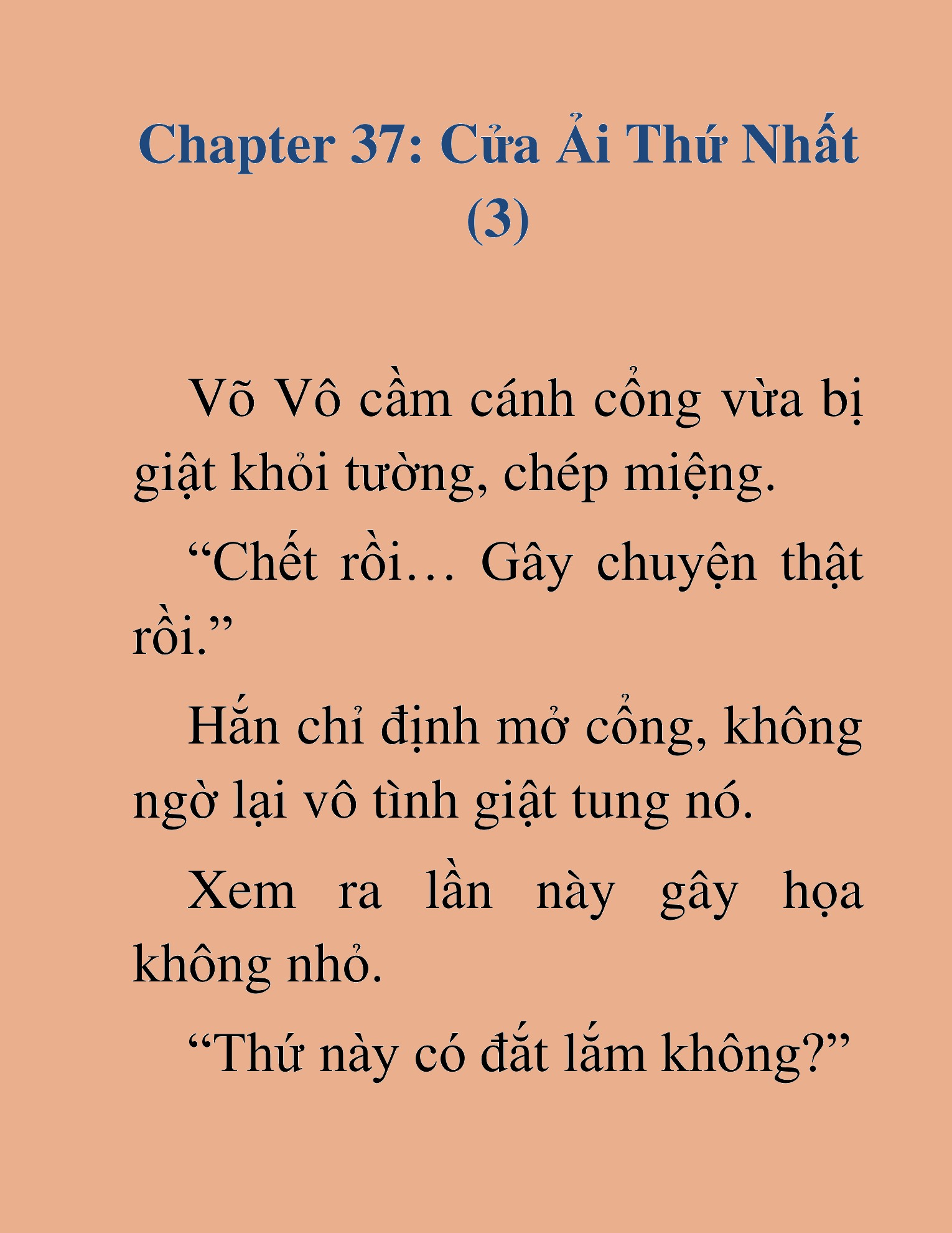 Đọc truyện HAT[NOVEL] Võ Vô Vô Địch - Chap 37