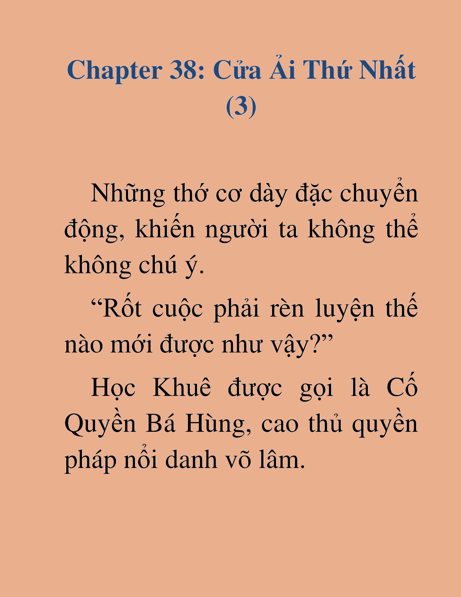 Đọc truyện HAT[NOVEL] Võ Vô Vô Địch - Chap 38