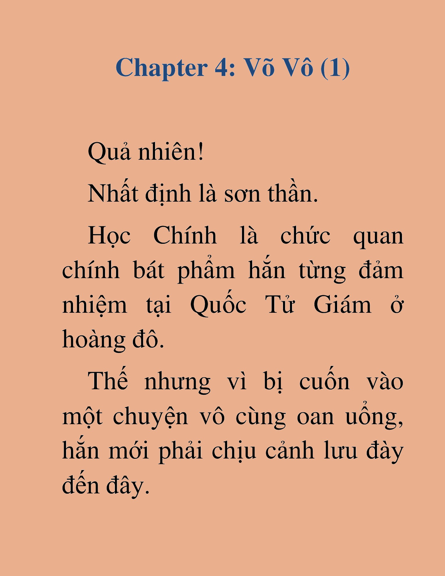 Đọc truyện HAT[NOVEL] Võ Vô Vô Địch - Chap 4