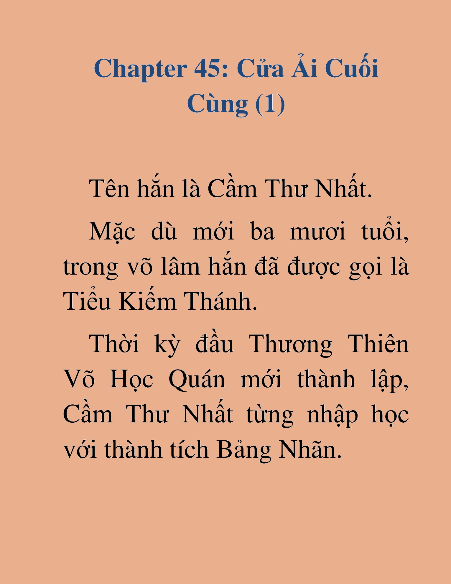 Đọc truyện HAT[NOVEL] Võ Vô Vô Địch - Chap 45