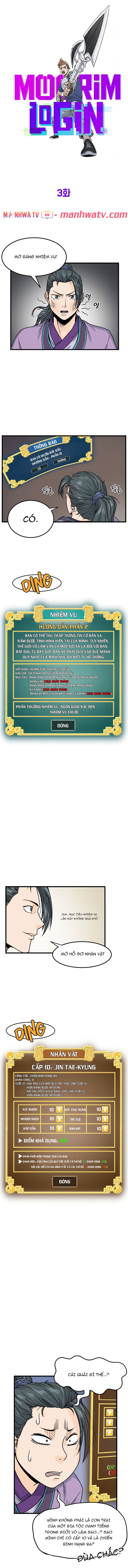 Đọc truyện Đăng nhập Murim - Chap 3