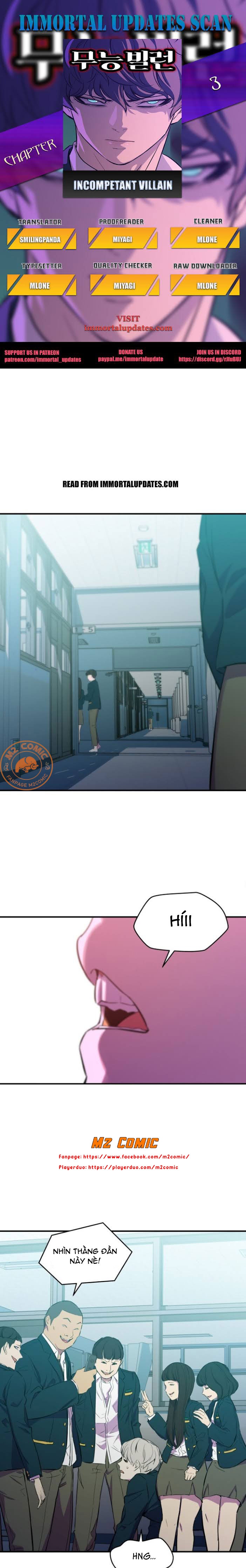 Đọc truyện Kẻ phản diện vô dụng (M2 comic) - Chap 3